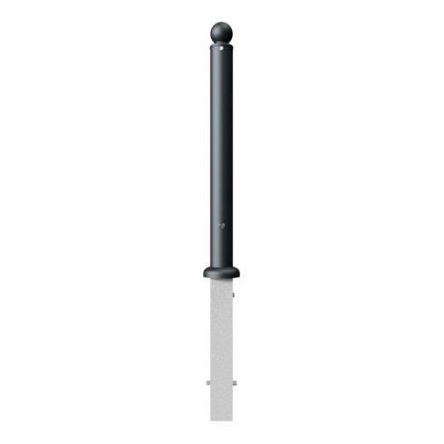 Schake Stilpoller Typ 484FB, herausnehmbar + Dreikantverschluß, Ø 82mm + Kugelkopf, beschichtet, mattschwarz
