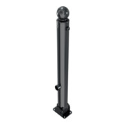 Schake Stilpoller Typ 484FUB, umlegbar + Dreikantverschluß, Ø 82mm + Kugelkopf, beschichtet, mattschwarz-2