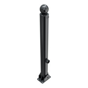 Schake Stilpoller Typ 484FUB, umlegbar + Dreikantverschluß, Ø 82mm + Kugelkopf, beschichtet, mattschwarz-4