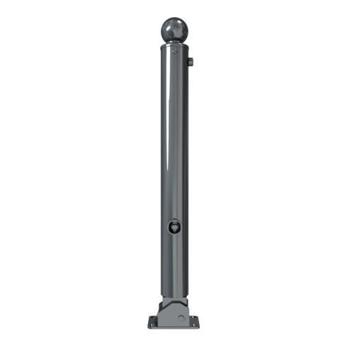 Schake Stilpoller Typ 484FUB, umlegbar + Dreikantverschluß, Ø 82mm + Kugelkopf, beschichtet, mattschwarz
