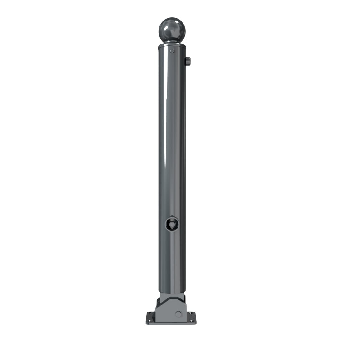 Schake Stilpoller Typ 484FUB, umlegbar + Dreikantverschluß, Ø 82mm + Kugelkopf, beschichtet, mattschwarz