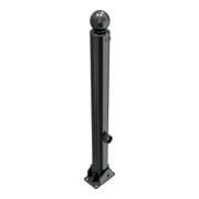 Schake Stilpoller Typ 484FUB, umlegbar + Dreikantverschluß, Ø 82mm + Kugelkopf, beschichtet, mattschwarz-4