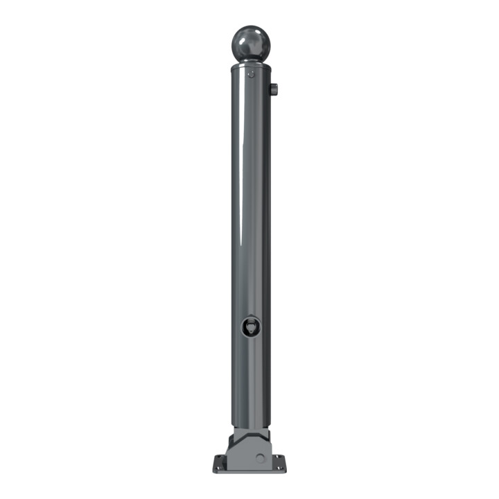 Schake Stilpoller Typ 484FUB, umlegbar + Dreikantverschluß, Ø 82mm + Kugelkopf, beschichtet, mattschwarz