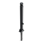 Schake Stilpoller Typ 484FUHB, umlegbar + Dreikantverschluß, zum Einbetonieren, Ø 82mm + Kugelkopf, beschichtet, mattschwarz-4