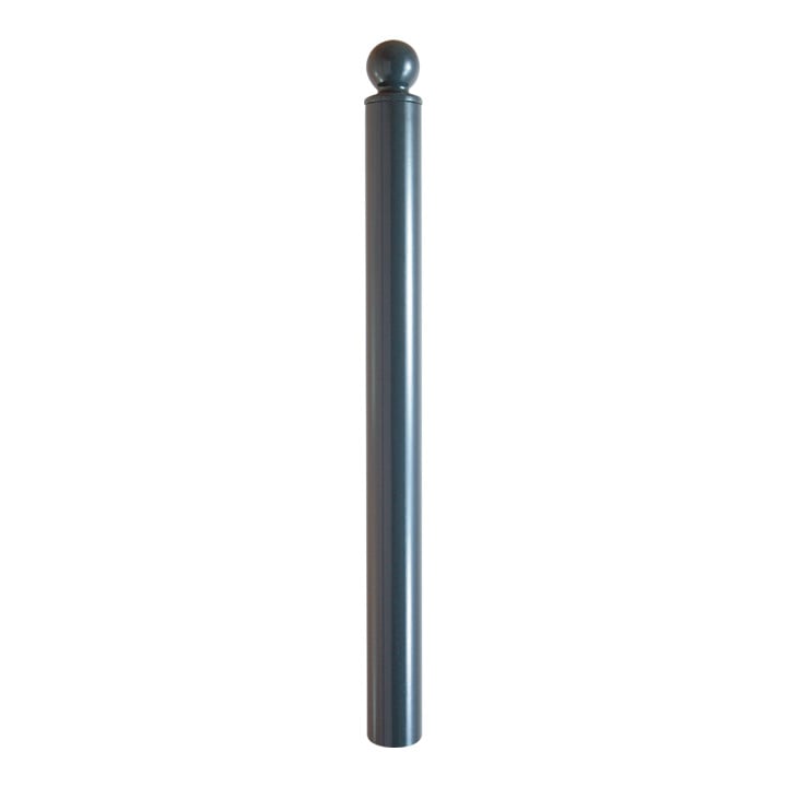 Set Schake Stilpoller Typ 484PB, ortsfest, Ø 82mm + Kugelkopf, beschichtet, mattschwarz