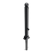 Schake Stilpoller Typ 484FUHB, umlegbar + Dreikantverschluß, zum Einbetonieren, Ø 82mm + Kugelkopf, beschichtet, mattschwarz-4