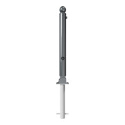 Schake Stilpoller Typ 484FUHB, umlegbar + Dreikantverschluß, zum Einbetonieren, Ø 82mm + Kugelkopf, beschichtet, mattschwarz-5