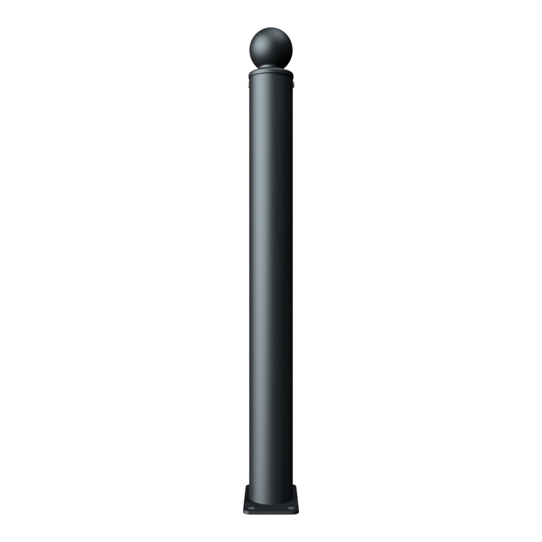Schake Stilpoller Typ 484PB, ortsfest, Ø 82mm + Kugelkopf, beschichtet, mattschwarz