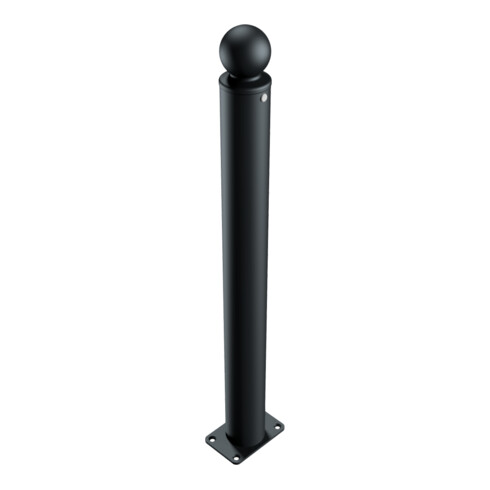 Schake Stilpoller Typ 484PB, ortsfest, Ø 82mm + Kugelkopf, beschichtet, mattschwarz