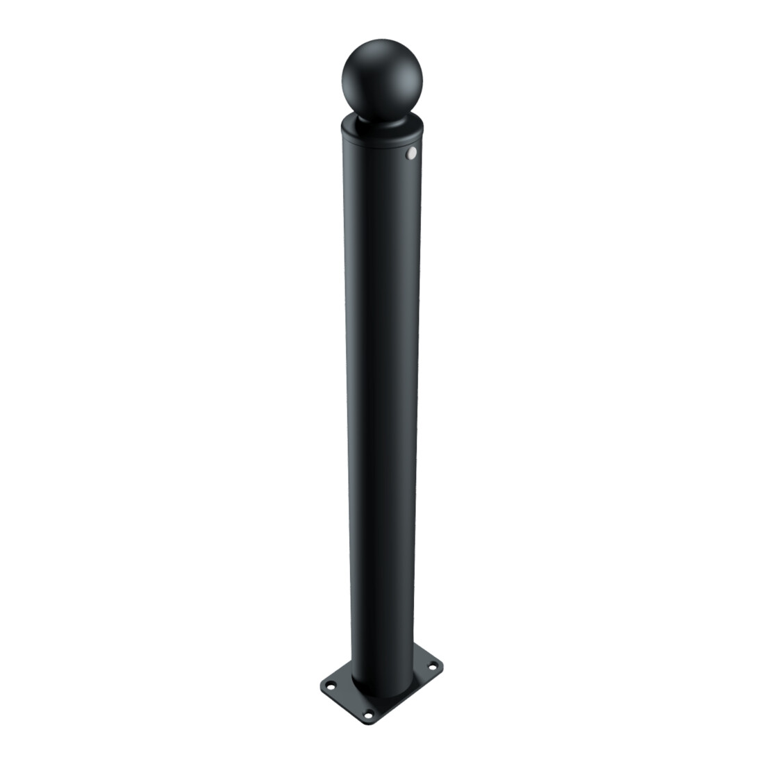 Schake Stilpoller Typ 484PB, ortsfest, Ø 82mm + Kugelkopf, beschichtet, mattschwarz