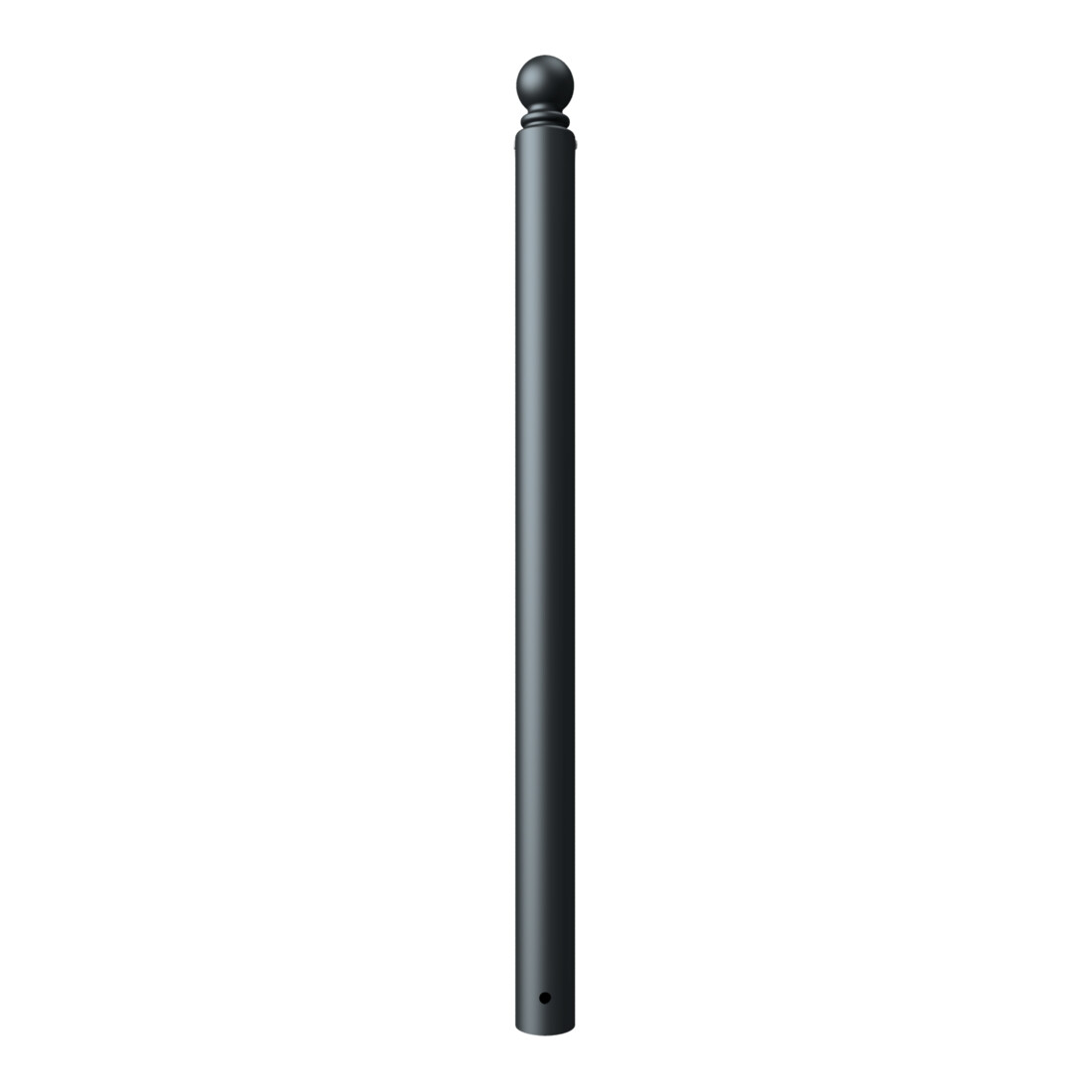 Schake Stilpoller Typ 485B, ortsfest, zum Einbetonieren, Ø 82mm + Kugelkopf, beschichtet, mattschwarz
