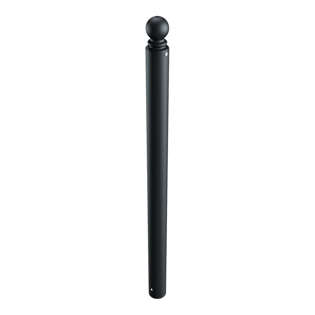 Schake Stilpoller Typ 485B, ortsfest, zum Einbetonieren, Ø 82mm + Kugelkopf, beschichtet, mattschwarz