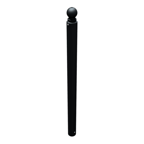 Schake Stilpoller Typ 485B, ortsfest, zum Einbetonieren, Ø 82mm + Kugelkopf, beschichtet, mattschwarz