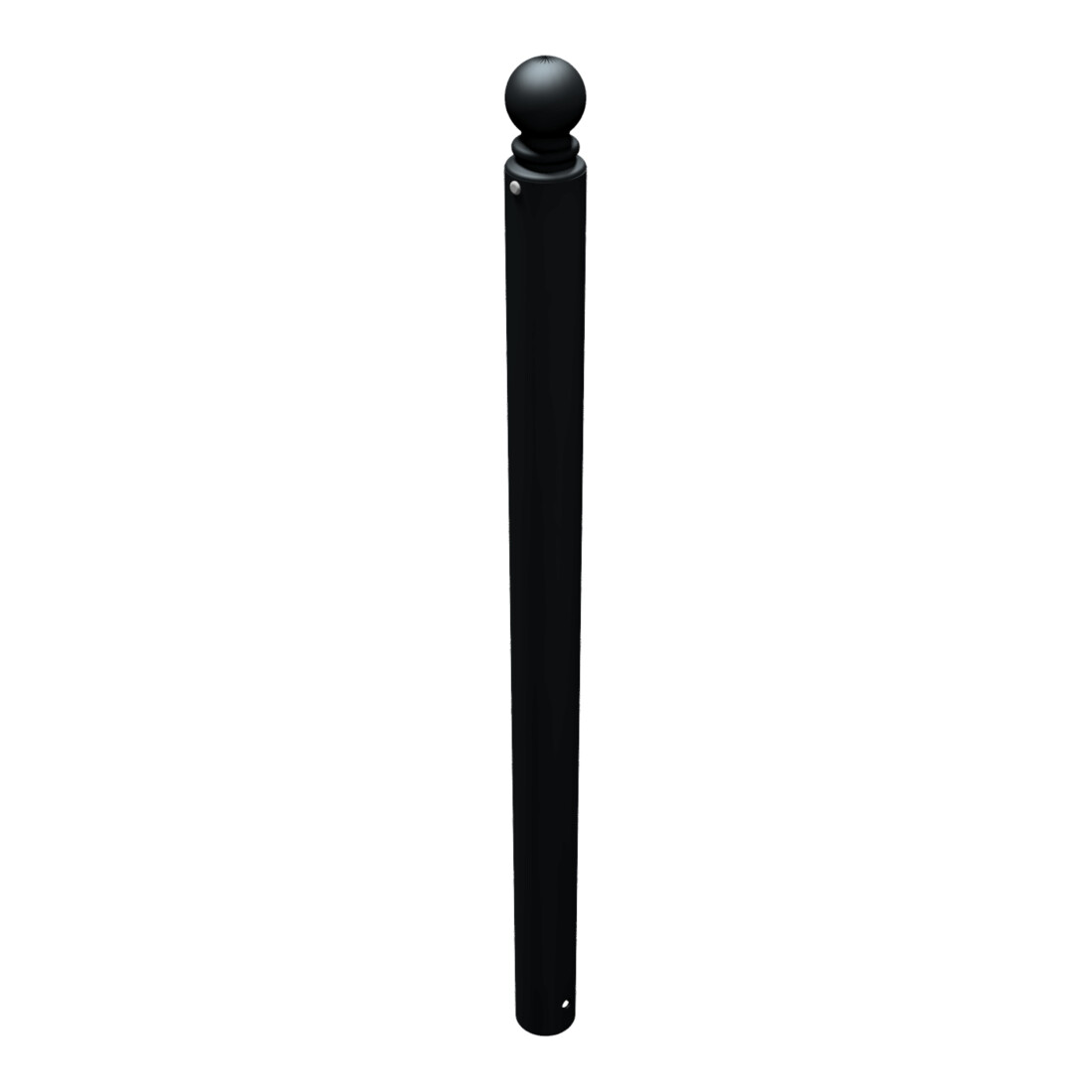 Schake Stilpoller Typ 485B, ortsfest, zum Einbetonieren, Ø 82mm + Kugelkopf, beschichtet, mattschwarz