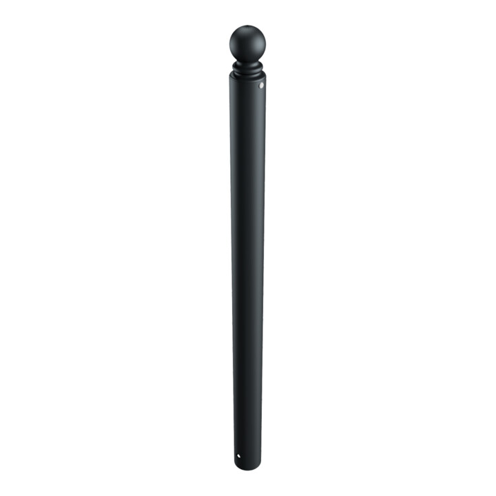 Schake Stilpoller Typ 485B, ortsfest, zum Einbetonieren, Ø 82mm + Kugelkopf, beschichtet, mattschwarz