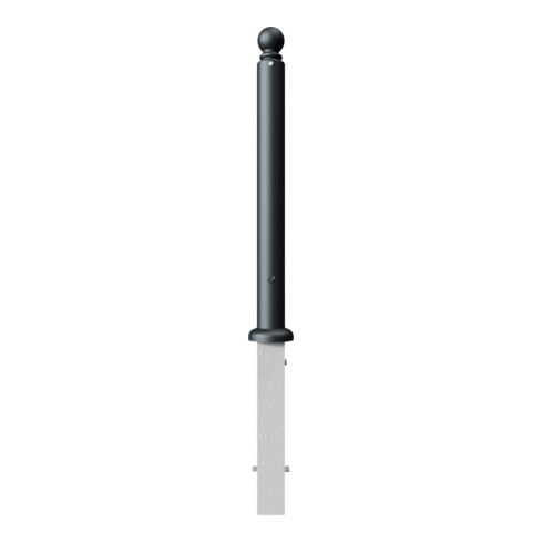 Schake Stilpoller Typ 485FB, herausnehmbar + Dreikantverschluß, Ø 82mm + Kugelkopf, beschichtet, mattschwarz