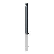 Schake Stilpoller Typ 485FB, herausnehmbar + Dreikantverschluß, Ø 82mm + Kugelkopf, beschichtet, mattschwarz-5