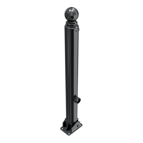 Schake Stilpoller Typ 485FUB, umlegbar + Dreikantverschluß, Ø 82mm + Kugelkopf, beschichtet, mattschwarz