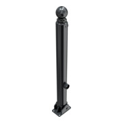 Schake Stilpoller Typ 485FUB, umlegbar + Dreikantverschluß, Ø 82mm + Kugelkopf, beschichtet, mattschwarz-2