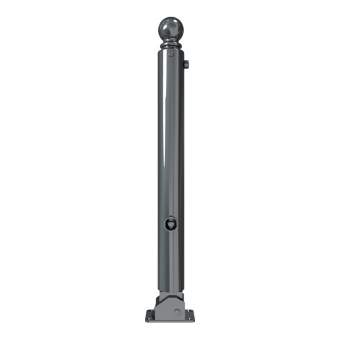 Schake Stilpoller Typ 485FUB, umlegbar + Dreikantverschluß, Ø 82mm + Kugelkopf, beschichtet, mattschwarz
