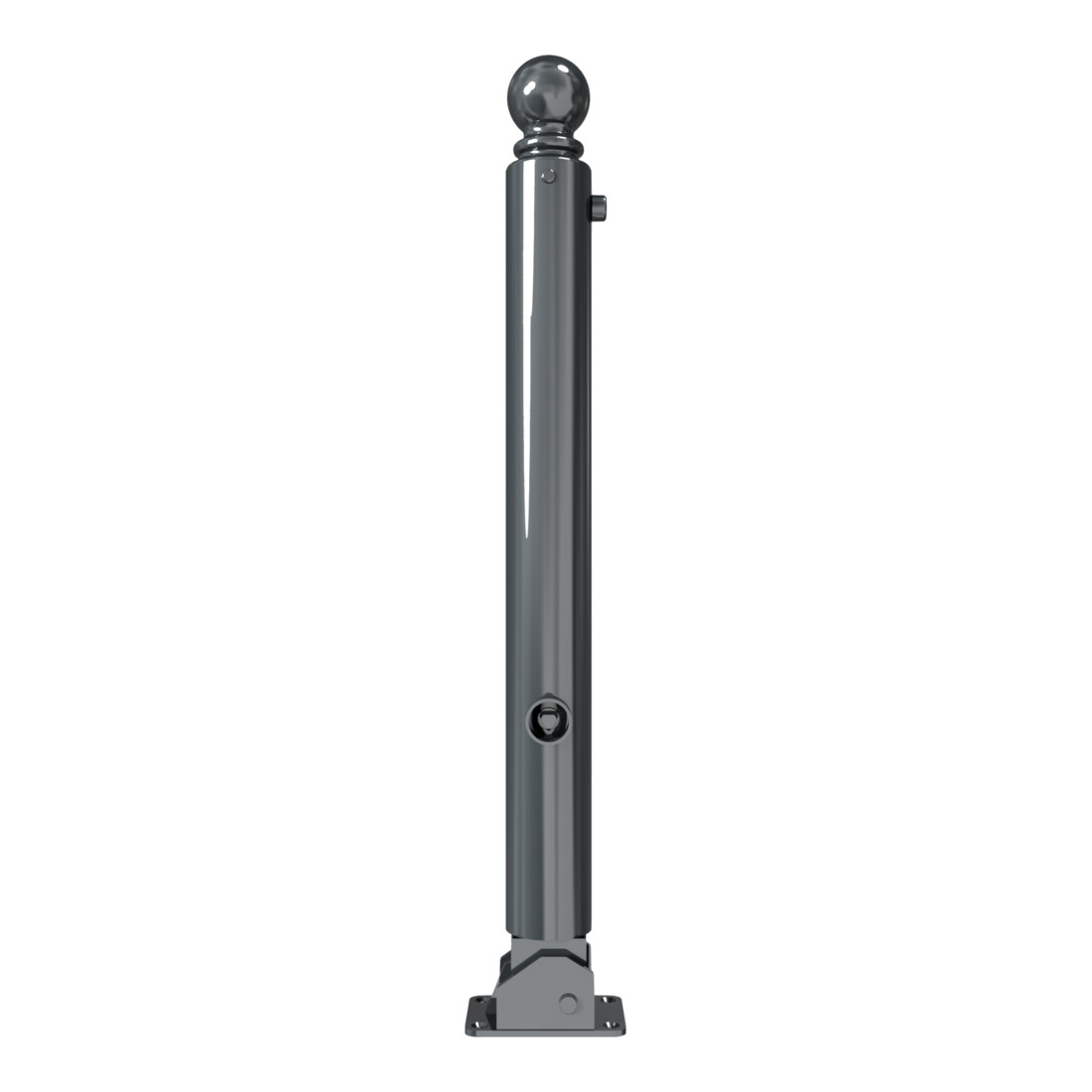 Schake Stilpoller Typ 485FUB, umlegbar + Dreikantverschluß, Ø 82mm + Kugelkopf, beschichtet, mattschwarz