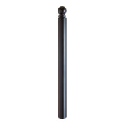 Schake Stilpoller Typ 485FUHB, umlegbar + Dreikantverschluß, zum Einbetonieren, Ø 82mm + Kugelkopf, beschichtet, mattschwarz