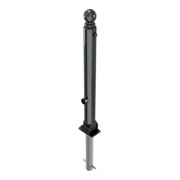 Schake Stilpoller Typ 485FUHB, umlegbar + Dreikantverschluß, zum Einbetonieren, Ø 82mm + Kugelkopf, beschichtet, mattschwarz-2