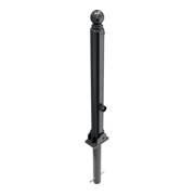 Schake Stilpoller Typ 485FUHB, umlegbar + Dreikantverschluß, zum Einbetonieren, Ø 82mm + Kugelkopf, beschichtet, mattschwarz-4