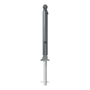 Schake Stilpoller Typ 485FUHB, umlegbar + Dreikantverschluß, zum Einbetonieren, Ø 82mm + Kugelkopf, beschichtet, mattschwarz-5