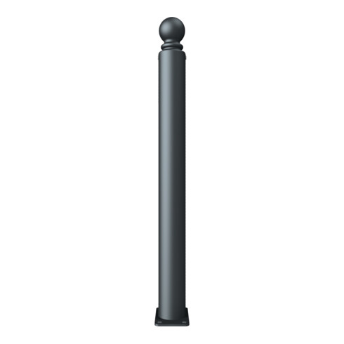 Schake Stilpoller Typ 485PB, ortsfest, Ø 82mm + Kugelkopf, beschichtet, mattschwarz