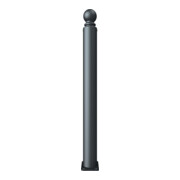 Schake Stilpoller Typ 485PB, ortsfest, Ø 82mm + Kugelkopf, beschichtet, mattschwarz-2