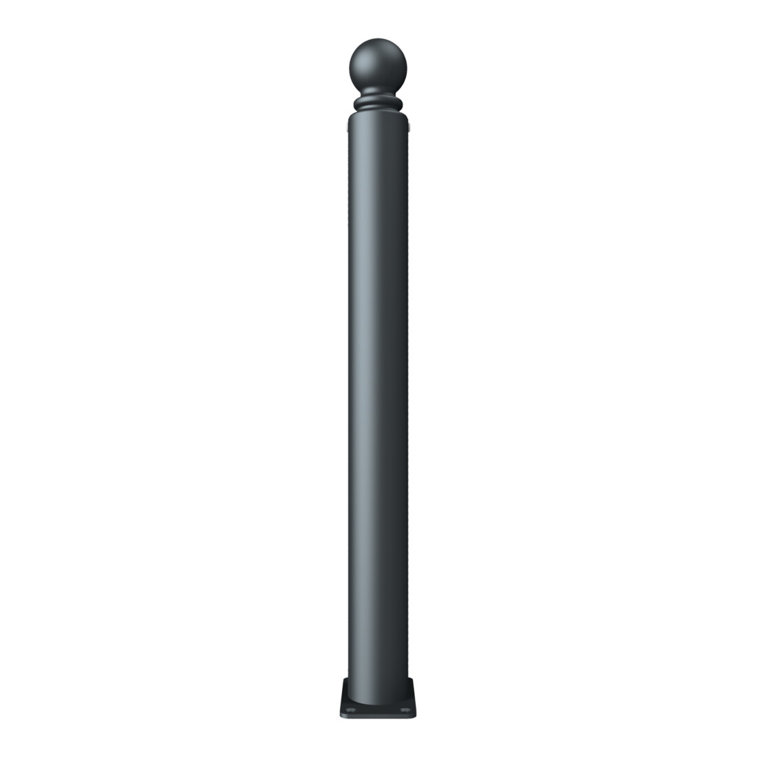 Schake Stilpoller Typ 485PB, ortsfest, Ø 82mm + Kugelkopf, beschichtet, mattschwarz