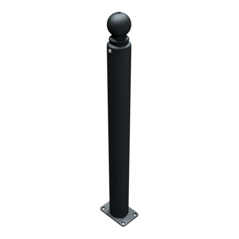 Schake Stilpoller Typ 485PB, ortsfest, Ø 82mm + Kugelkopf, beschichtet, mattschwarz
