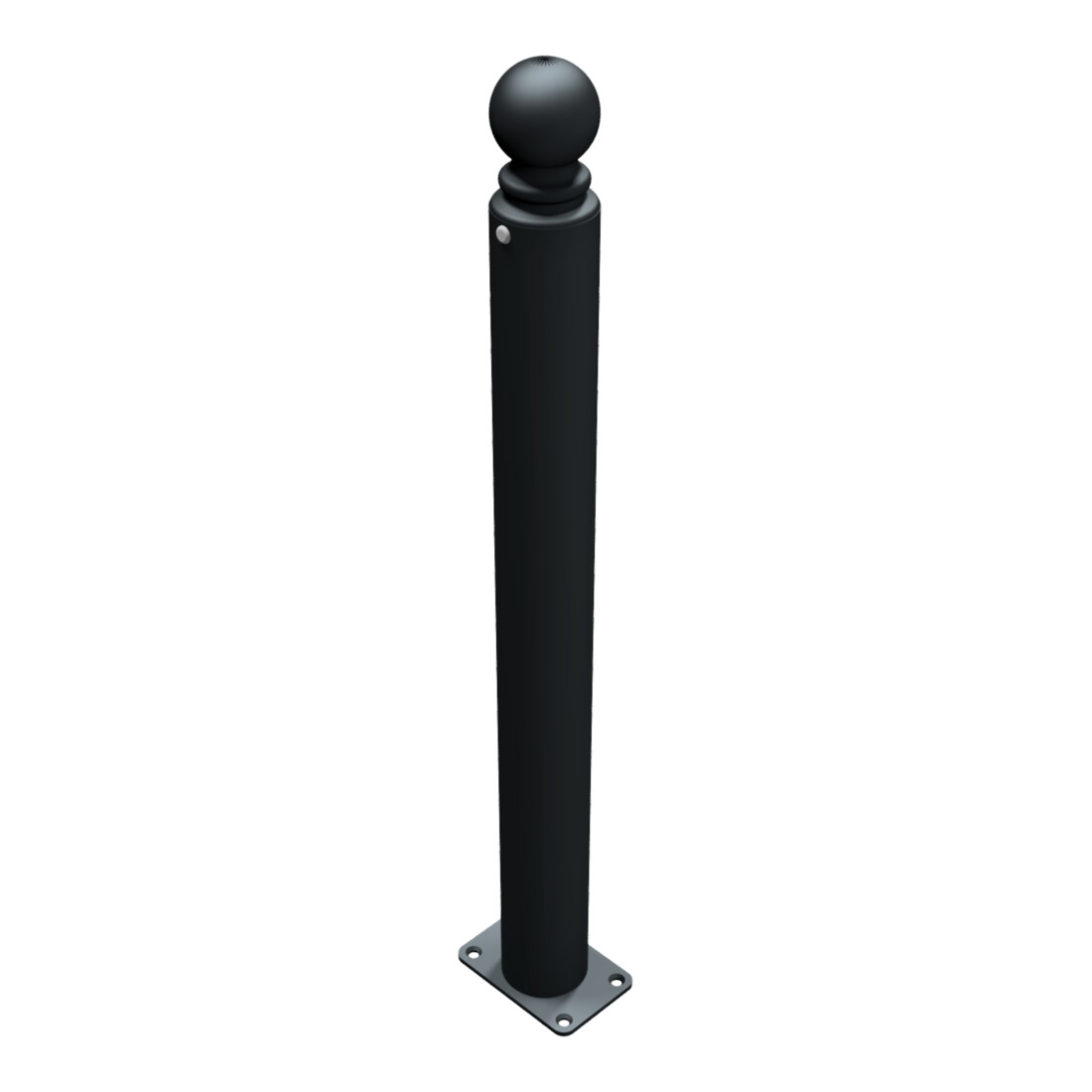 Schake Stilpoller Typ 485PB, ortsfest, Ø 82mm + Kugelkopf, beschichtet, mattschwarz