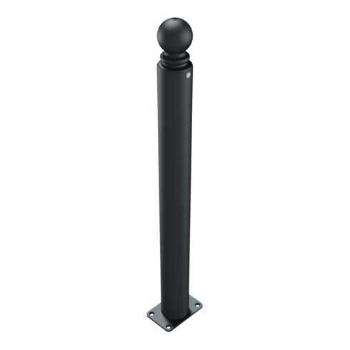 Schake Stilpoller Typ 485PB, ortsfest, Ø 82mm + Kugelkopf, beschichtet, mattschwarz