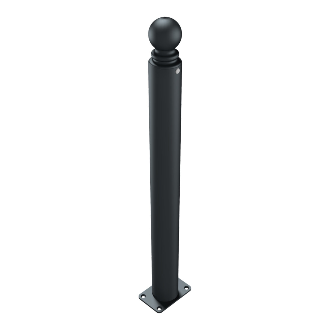 Schake Stilpoller Typ 485PB, ortsfest, Ø 82mm + Kugelkopf, beschichtet, mattschwarz
