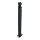 Schake Stilpoller Typ 485PB, ortsfest, Ø 82mm + Kugelkopf, beschichtet, mattschwarz