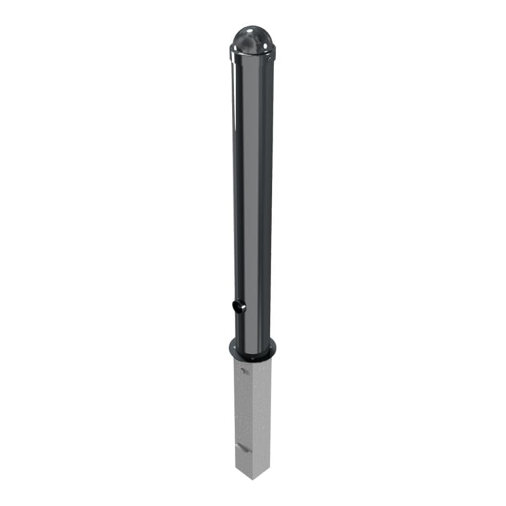 Schake Stilpoller Typ 496FB, herausnehmbar + Dreikantverschluß, Ø 102mm + Zierkappe, beschichtet,