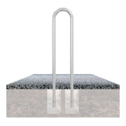 Schake Universalbügel aus Stahlrohr Ø 48 x 2,5 mm Breite: 300 mm, Höhe: 1400 mm, beschichtet, RAL 6005 zum Einbetonieren