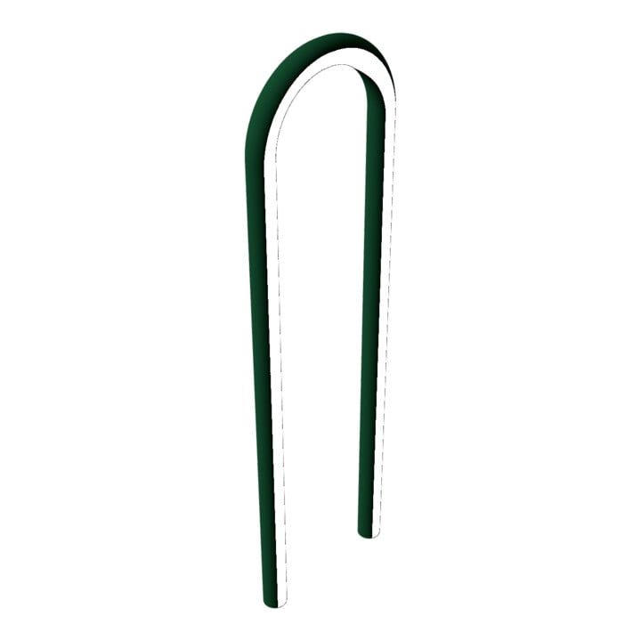 Schake Universalbügel aus Stahlrohr Ø 60 x 2,5 mm Breite: 400 mm, Höhe: 1400 mm, beschichtet, RAL 6005 zum Einbetonieren