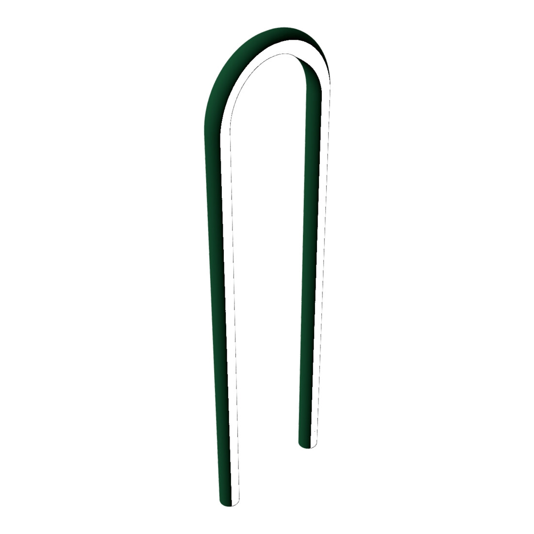 Schake Universalbügel aus Stahlrohr Ø 60 x 2,5 mm Breite: 400 mm, Höhe: 1400 mm, beschichtet, RAL 6005 zum Einbetonieren