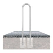 Schake Universalbügel aus Stahlrohr Ø 60 x 2,5 mm Breite: 400 mm, Höhe: 1400 mm, zum Einbetonieren