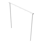 Schake Wäschetrockengerüst Ø48mm, Querstange 2,50m, 5 Haken einseitig, gebogen-5