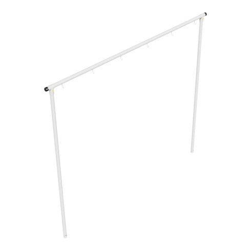 Schake Wäschetrockengerüst Ø48mm, Querstange 3,00m, 6 Haken einseitig, gebogen