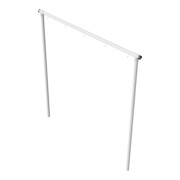 Schake Wäschetrockengerüst Ø60mm, Querstange 2,50m, 5 Haken einseitig, gebogen-2