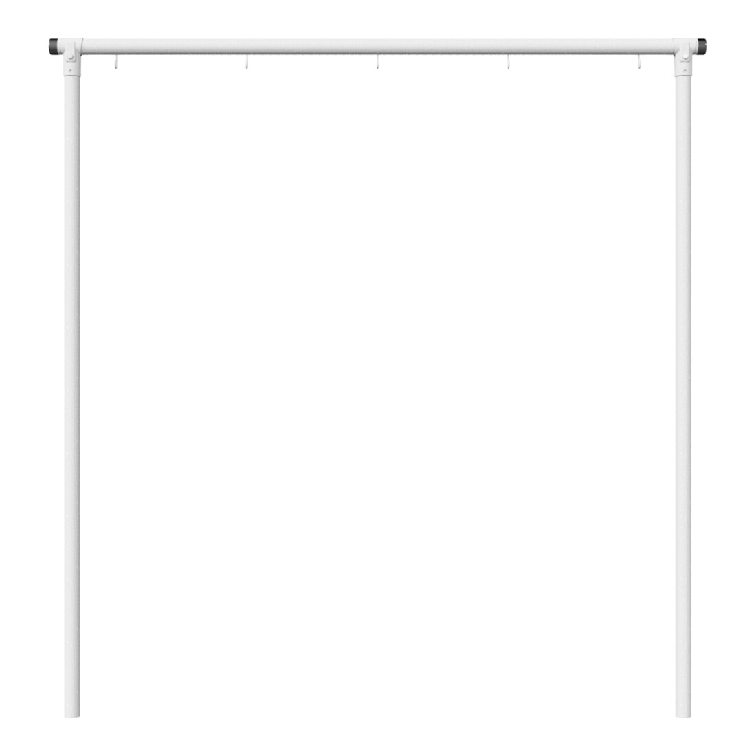 Schake Wäschetrockengerüst Ø60mm, Querstange 2,50m, 5 Haken einseitig, gebogen