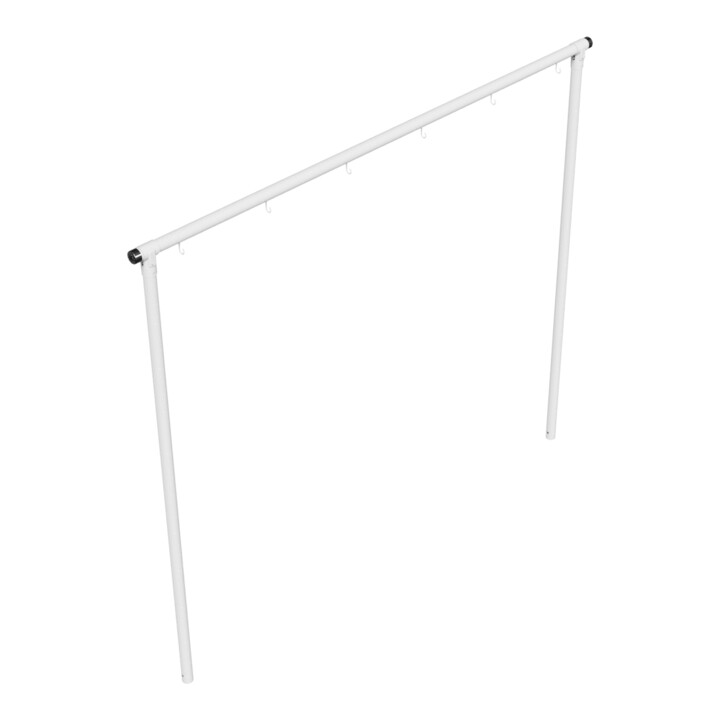 Schake Wäschetrockengerüst Ø60mm, Querstange 3,00m, 6 Haken einseitig, gebogen