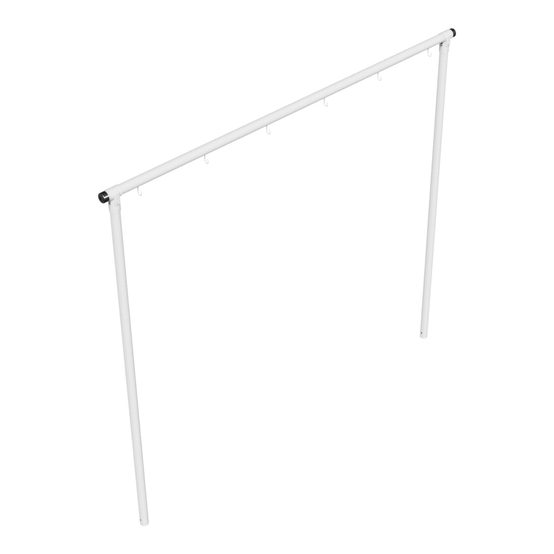 Schake Wäschetrockengerüst Ø60mm, Querstange 3,00m, 6 Haken einseitig, gebogen