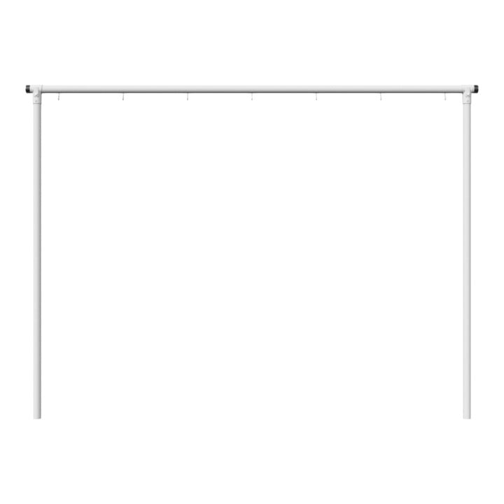 Schake Wäschetrockengerüst Ø60mm, Querstange 3,50m, 7 Haken einseitig, gebogen