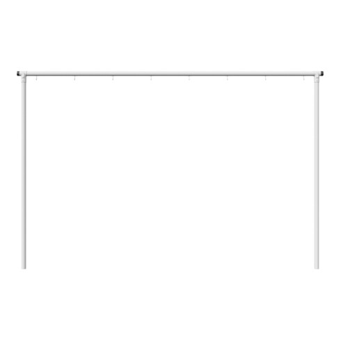 Schake Wäschetrockengerüst Ø60mm, Querstange 4,00m, 8 Haken einseitig, gebogen